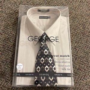 New Men’s George Dress Shirt and Tie.